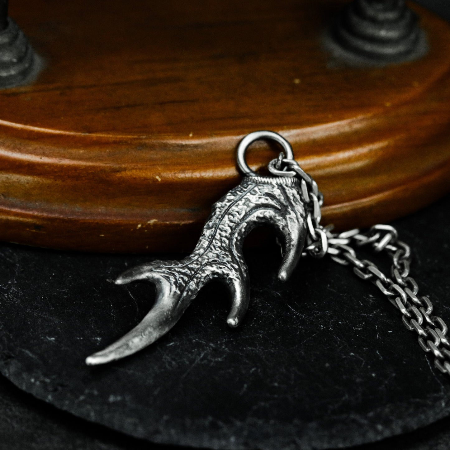 Descending Raven Pendant ¨C 925 Silver Handmade