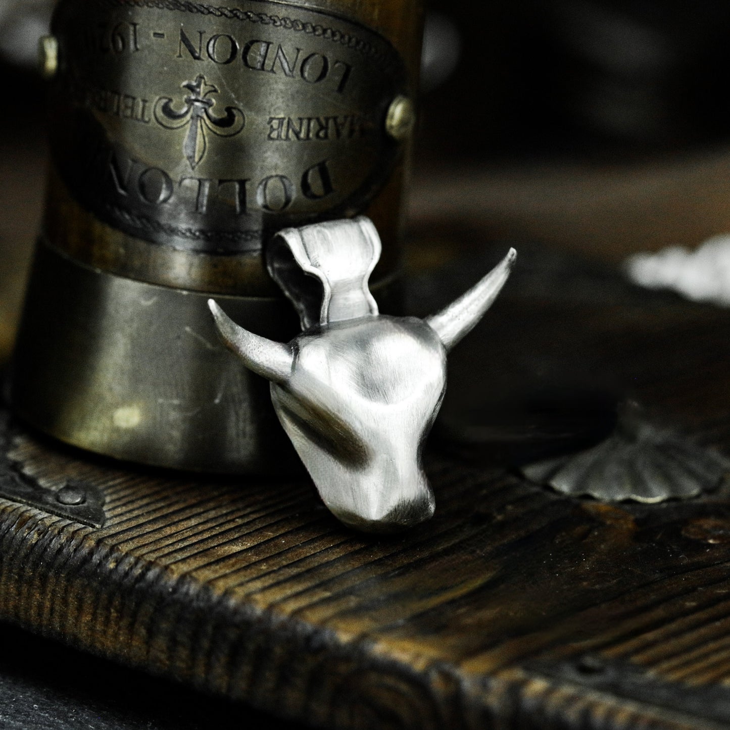 Minimal Bull Pendant - 925 Silver Handmade Clean Form