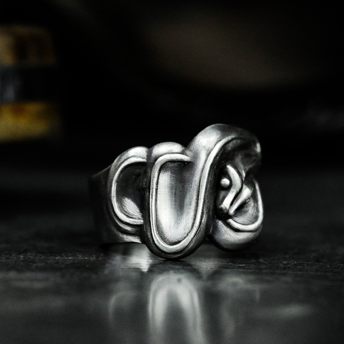 Medusa Viper Snake Ring - 925 Silver Handmade