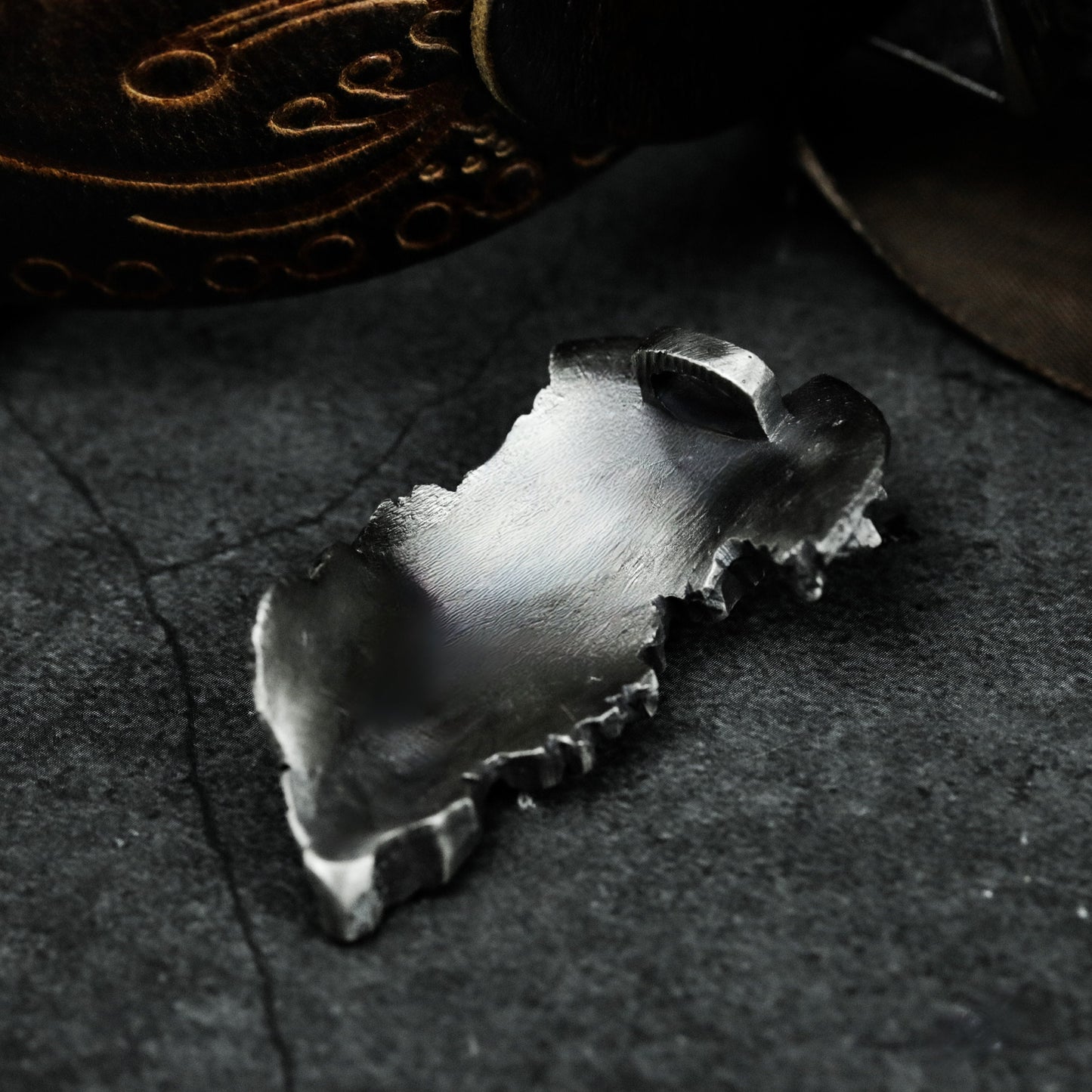Cracked Statue Pendant - 925 Silver Handmade Worn Elegance