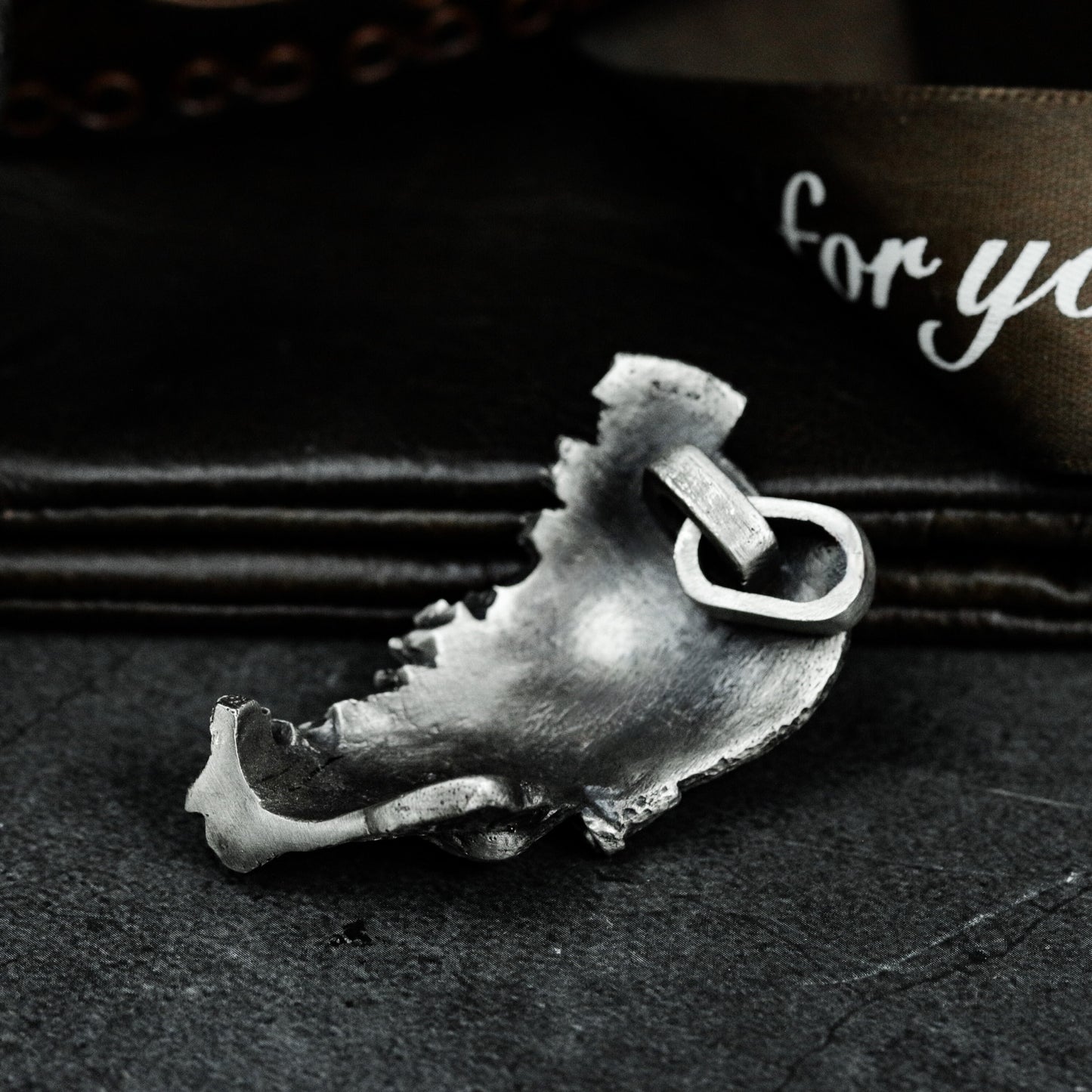 Fractured Skull Pendant - 925 Silver Handmade Death Relic