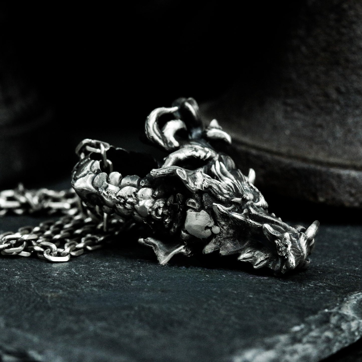 Chinese Dragon Pendant - 925 Silver Handmade Guardian Design