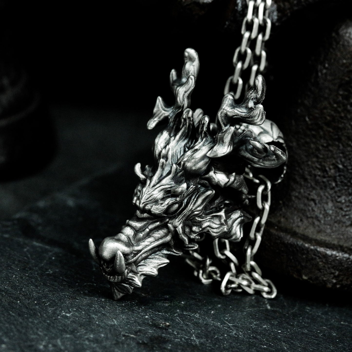 Chinese Dragon Pendant - 925 Silver Handmade Guardian Design