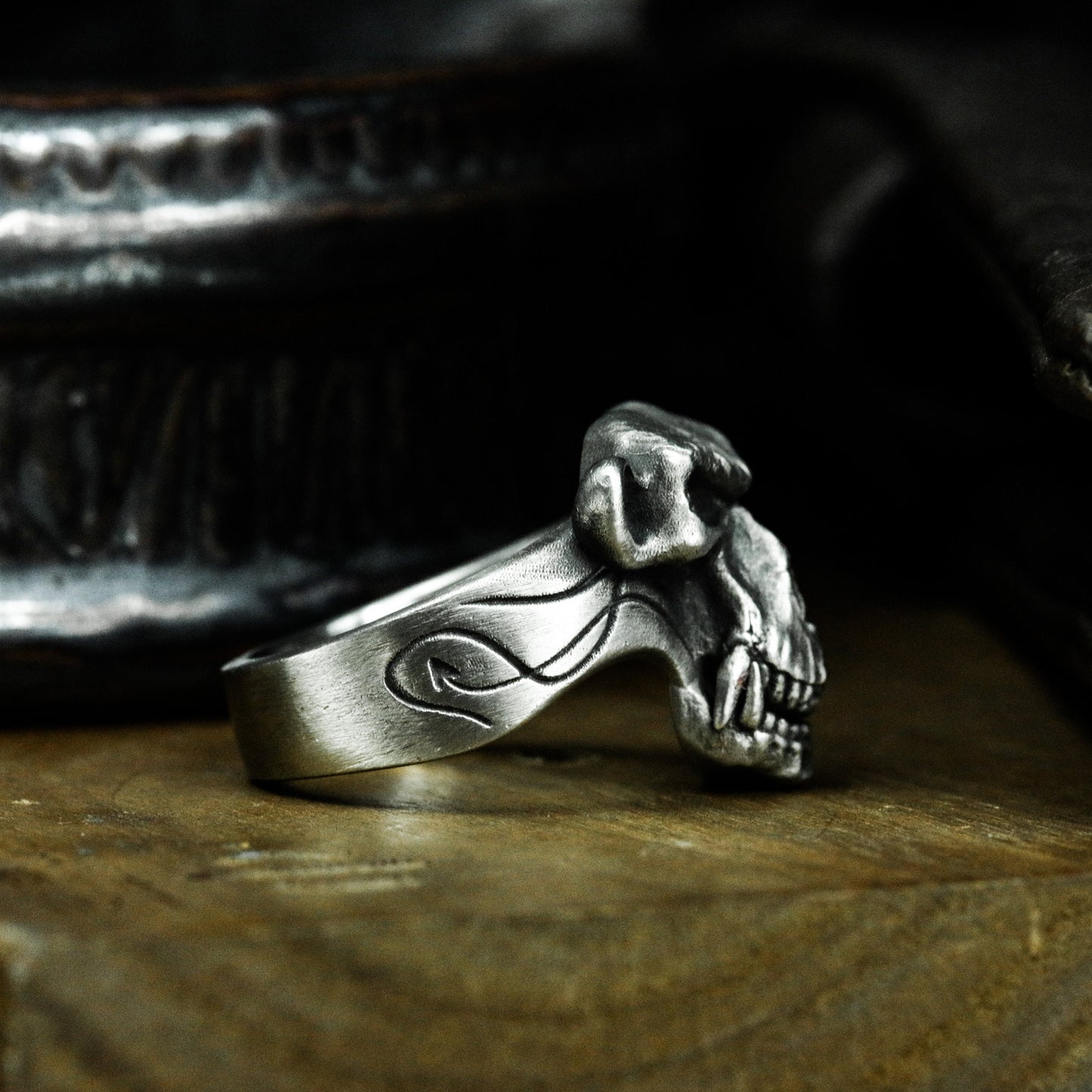 Orangutan Skull Ring - 925 Silver Handmade