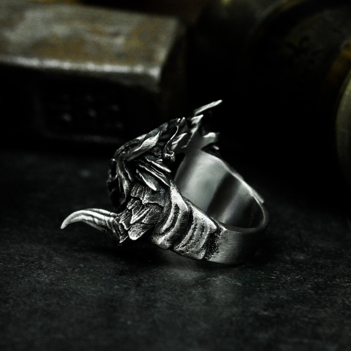 Rhino Head Ring ¨C 925 Silver Handmade