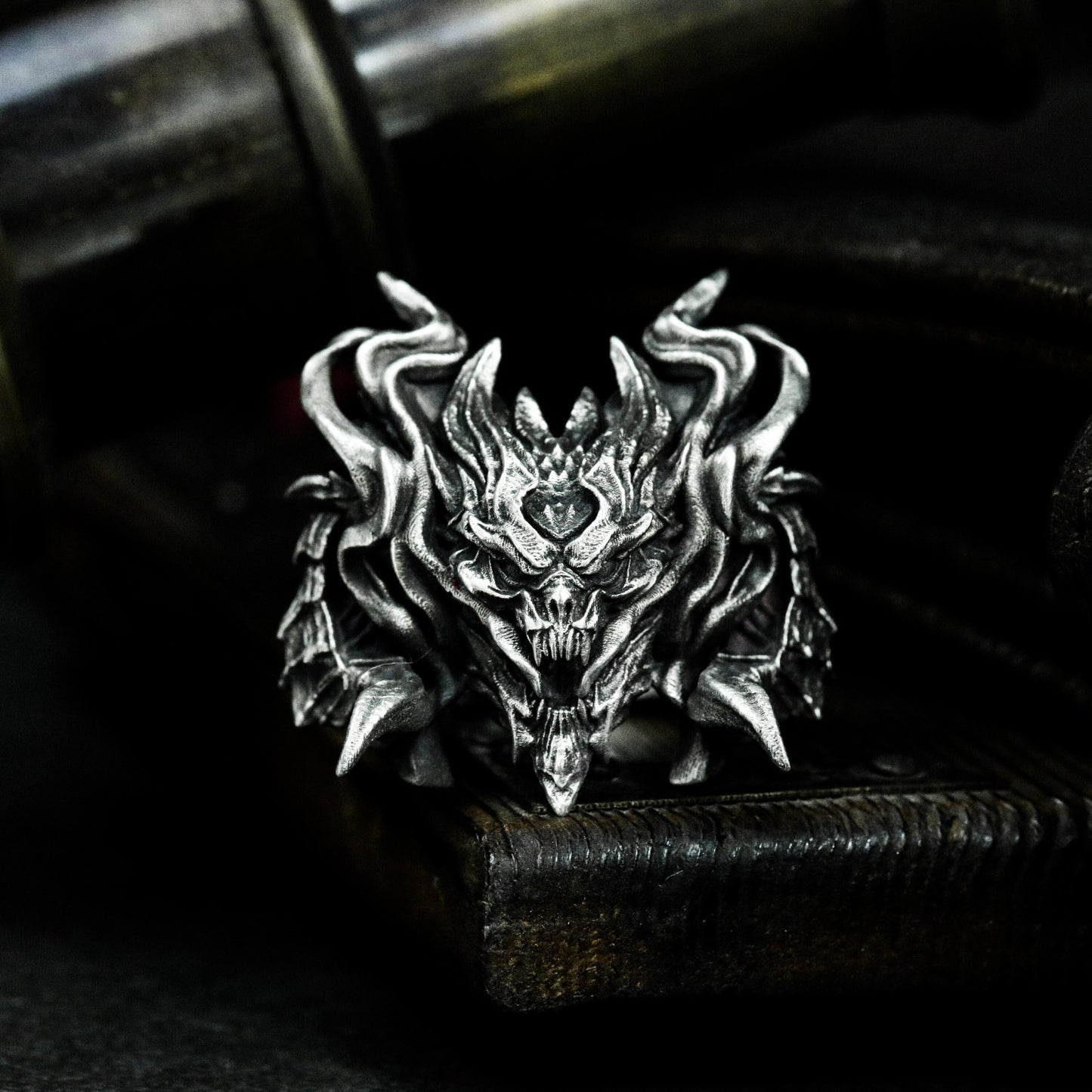 Rhino Head Ring ¨C 925 Silver Handmade