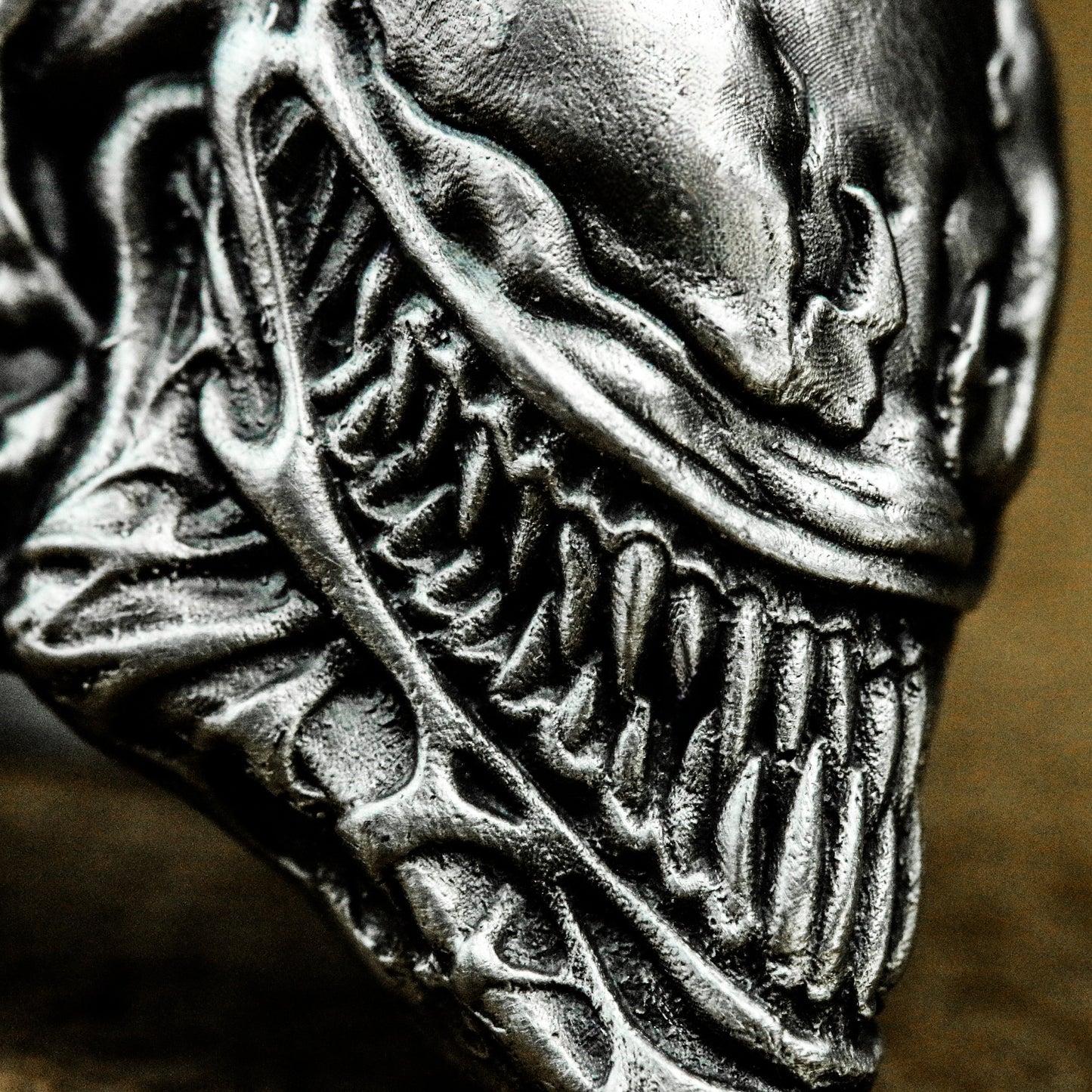 Venom Alien Skull Ring - 925 Silver Handmade