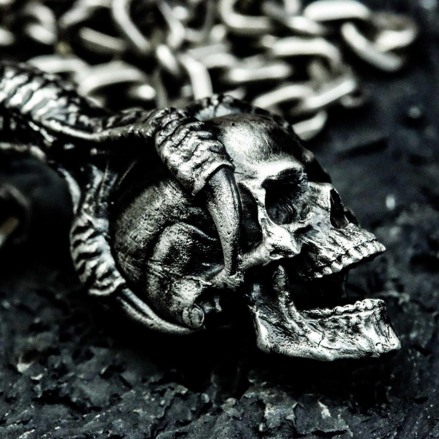 Dragon Claw Skull Pendant ¨C 925 Sterling Silver Handmade