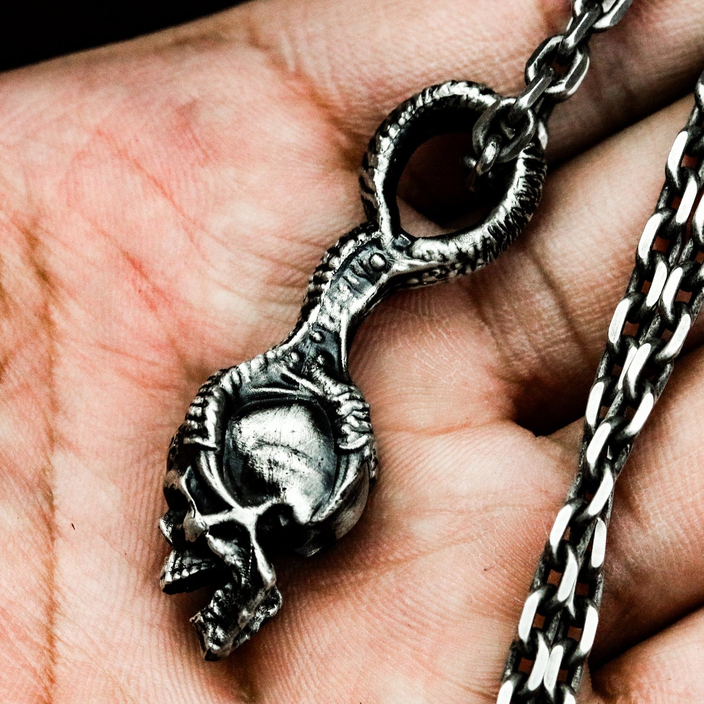 Dragon Claw Skull Pendant ¨C 925 Sterling Silver Handmade