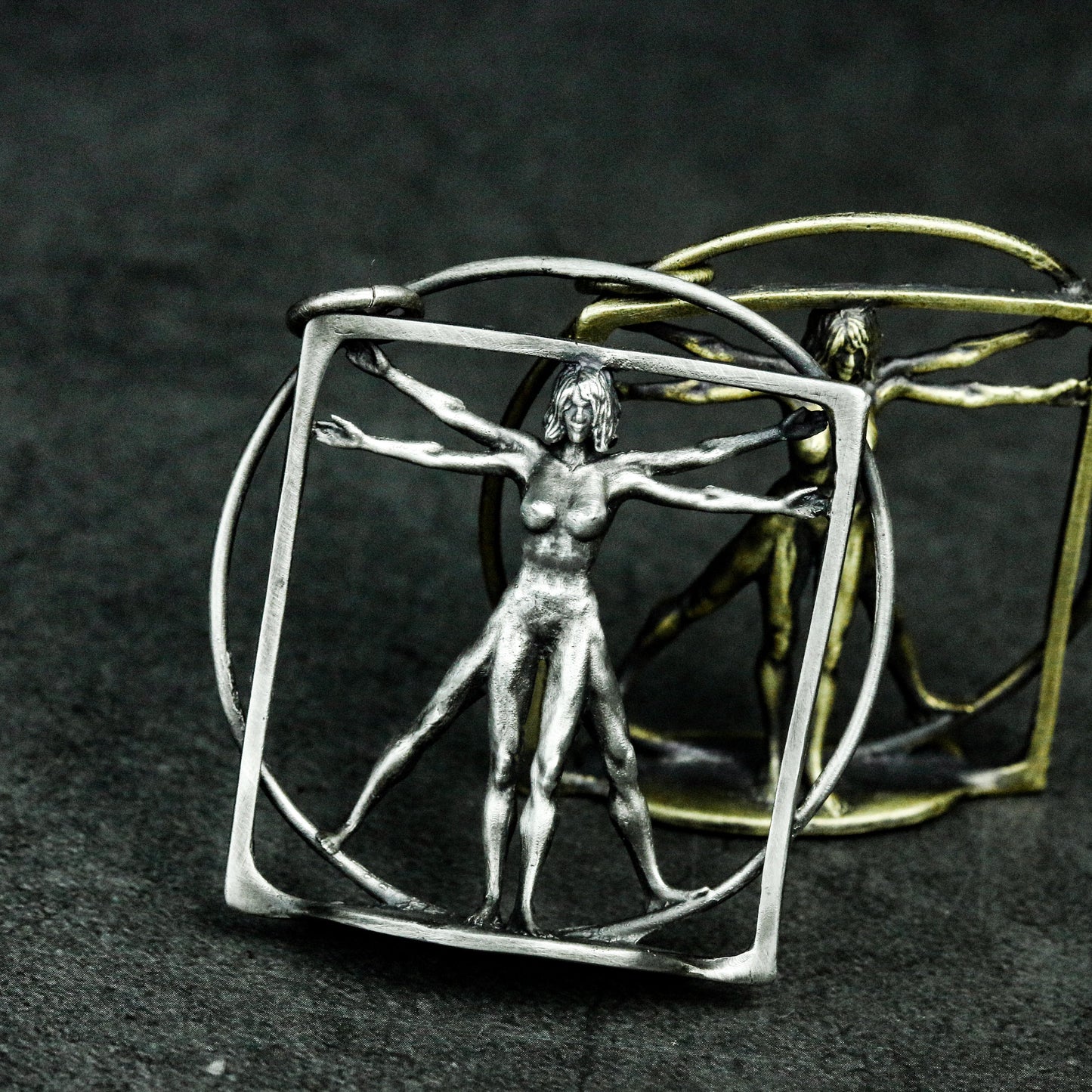 Vitruvian Man Pendant ¨C 925 Sterling Silver Handmade