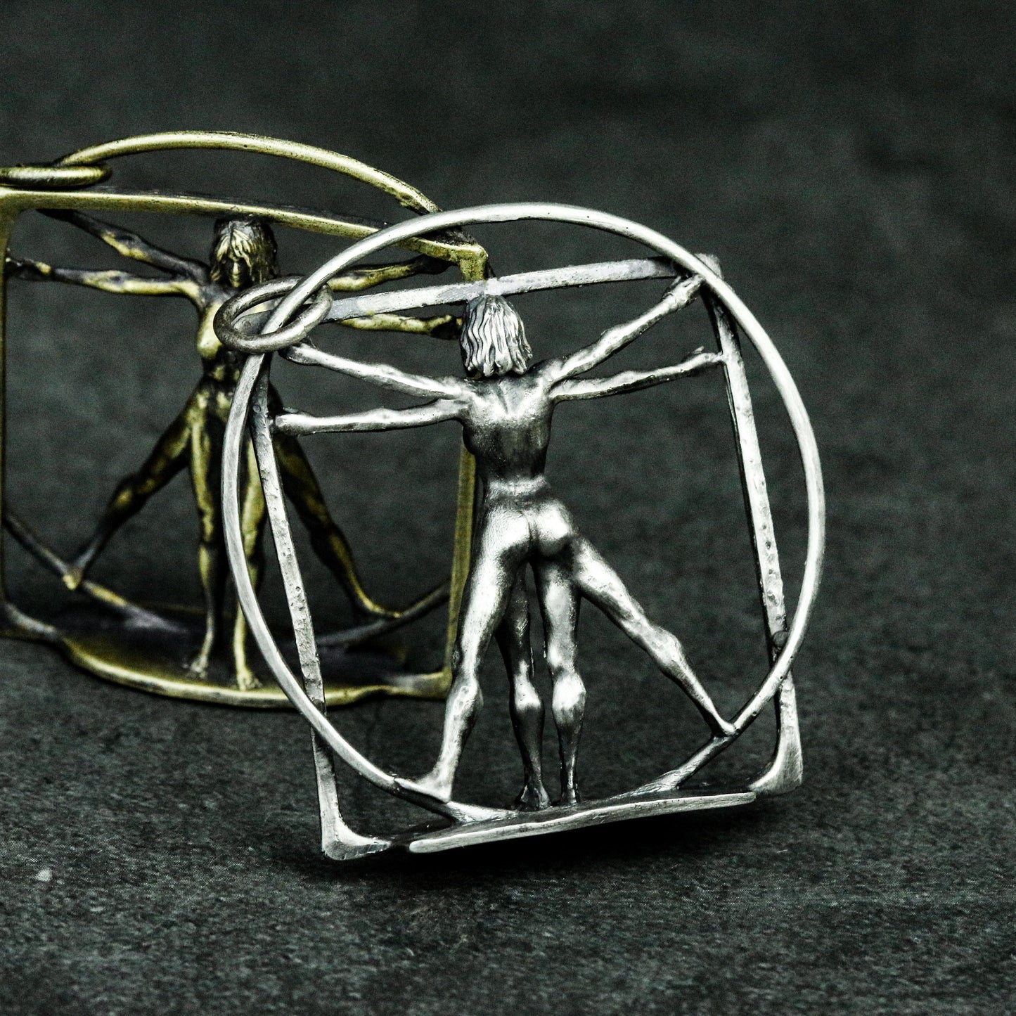 Vitruvian Man Pendant ¨C 925 Sterling Silver Handmade