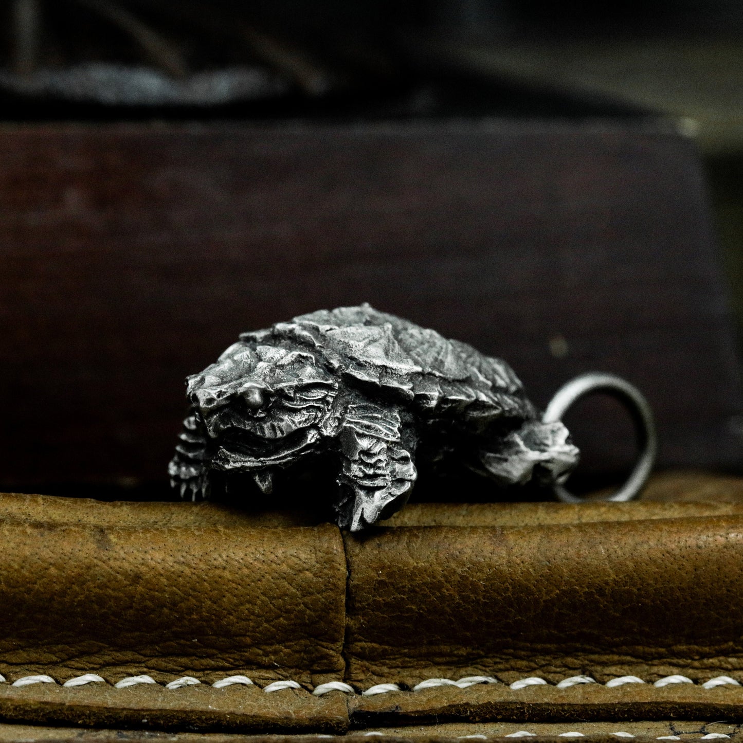 Turtle Skull Pendant - 925 Silver Handmade