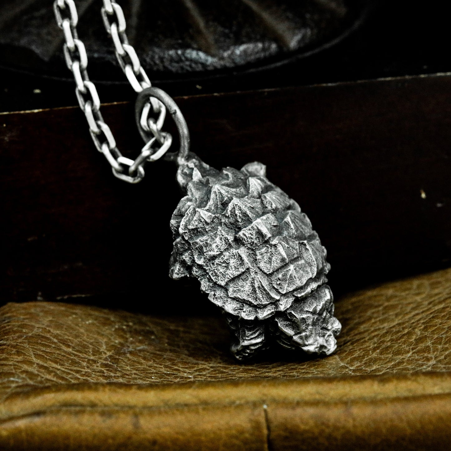 Turtle Skull Pendant - 925 Silver Handmade