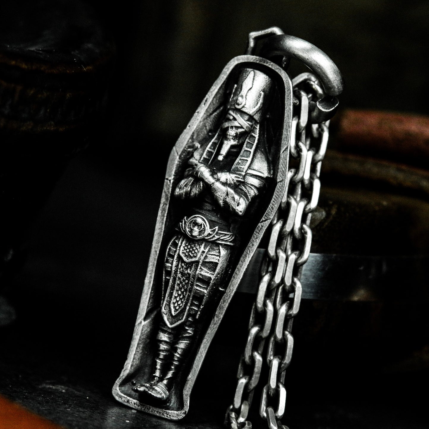 Mummy Sarcophagus Pendant ¨C 925 Silver Handmade