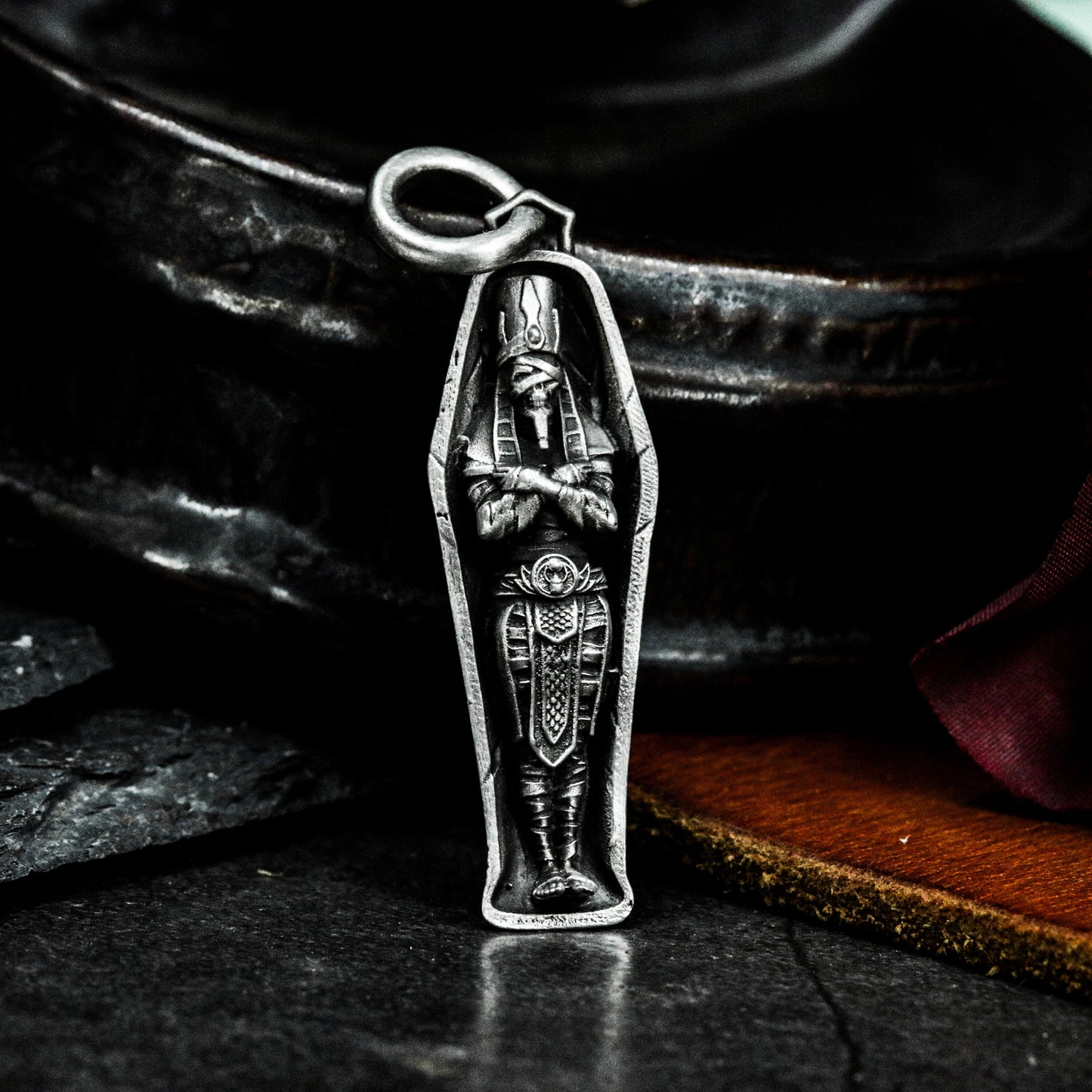 Mummy Sarcophagus Pendant ¨C 925 Silver Handmade