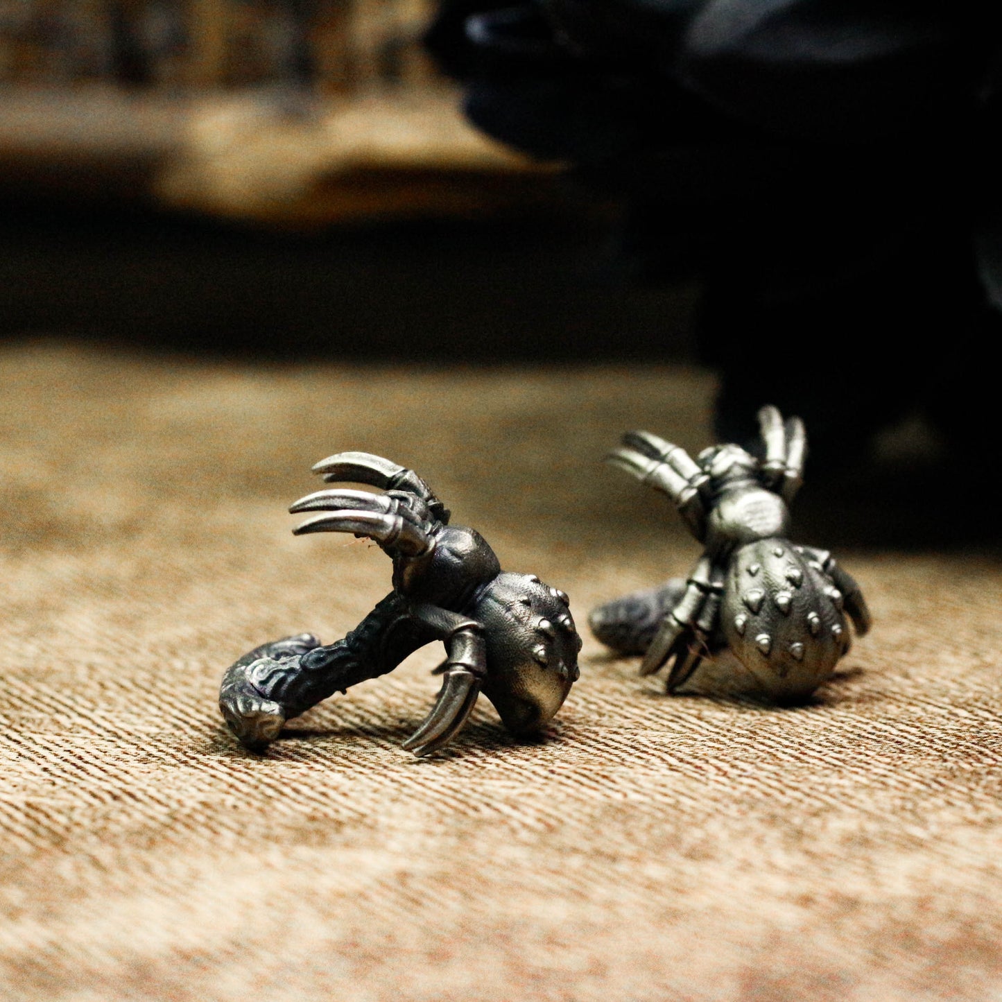 Spider Cufflinks, Black Widow - 925 Sterling Silver Handmade