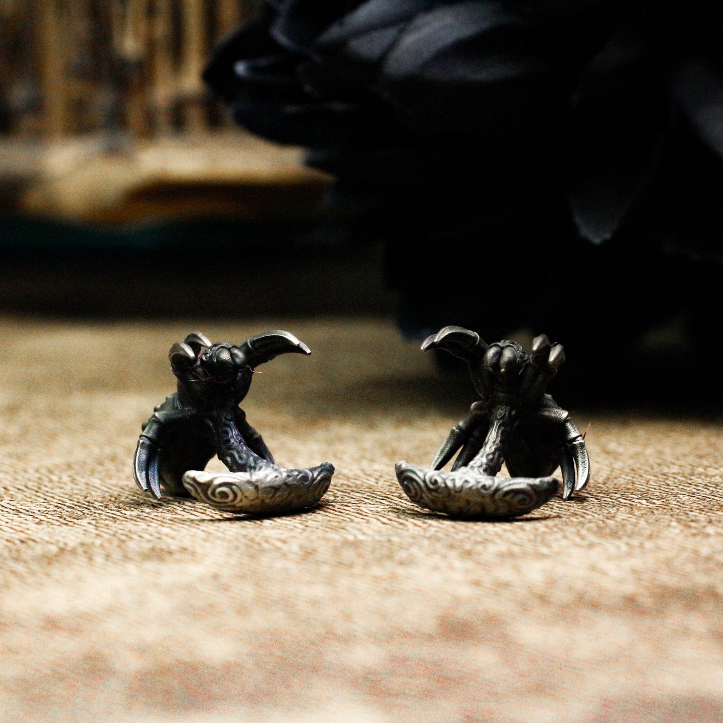 Spider Cufflinks, Black Widow - 925 Sterling Silver Handmade
