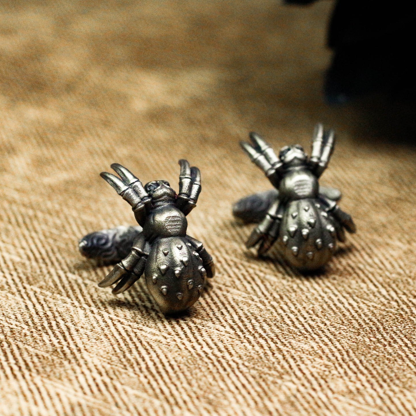 Spider Cufflinks, Black Widow - 925 Sterling Silver Handmade