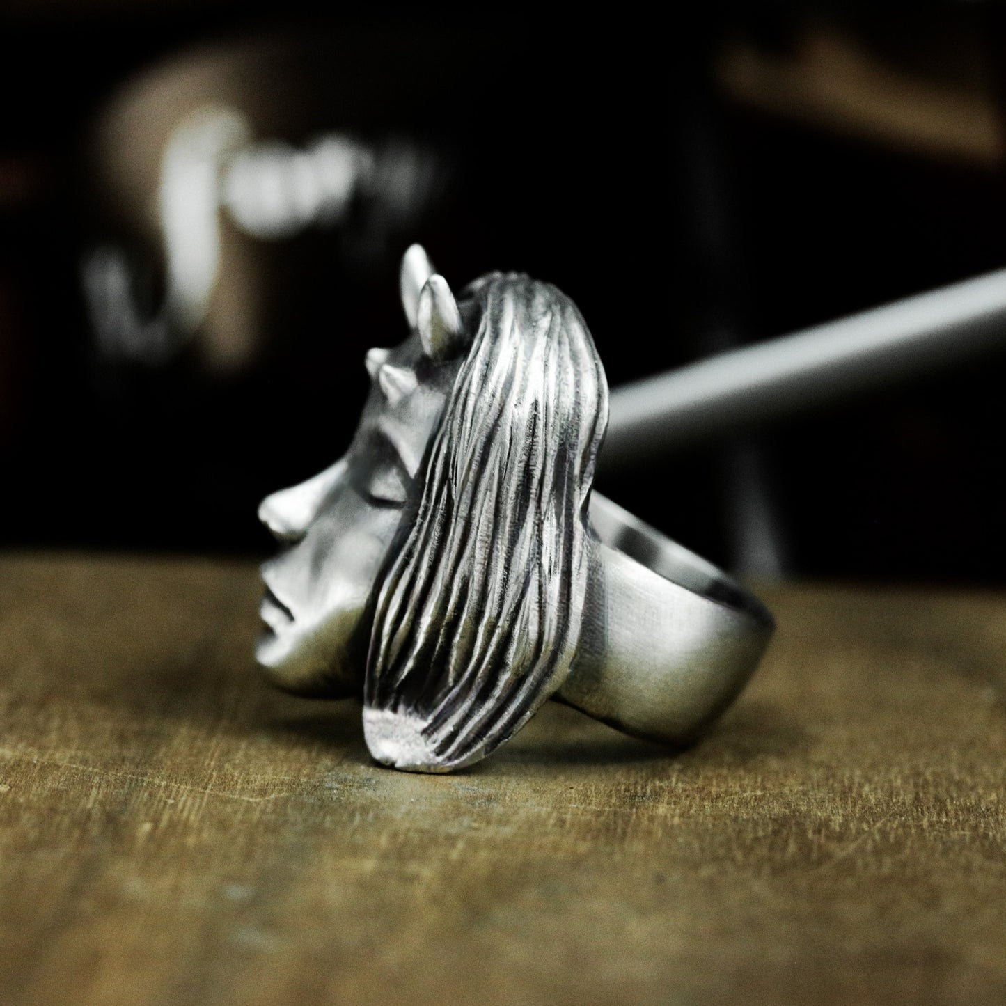 Demon Maiden Ring ¨C 925 Sterling Silver Handmade