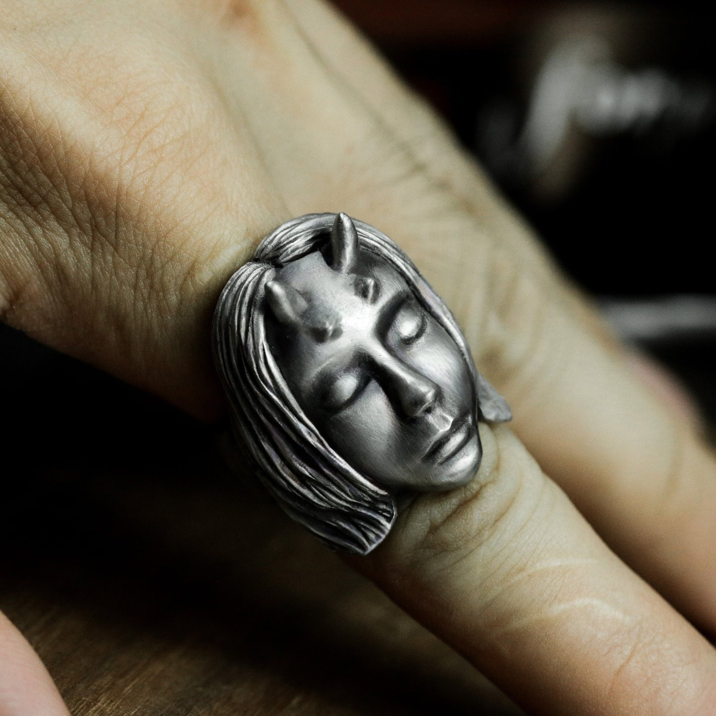 Demon Maiden Ring ¨C 925 Sterling Silver Handmade