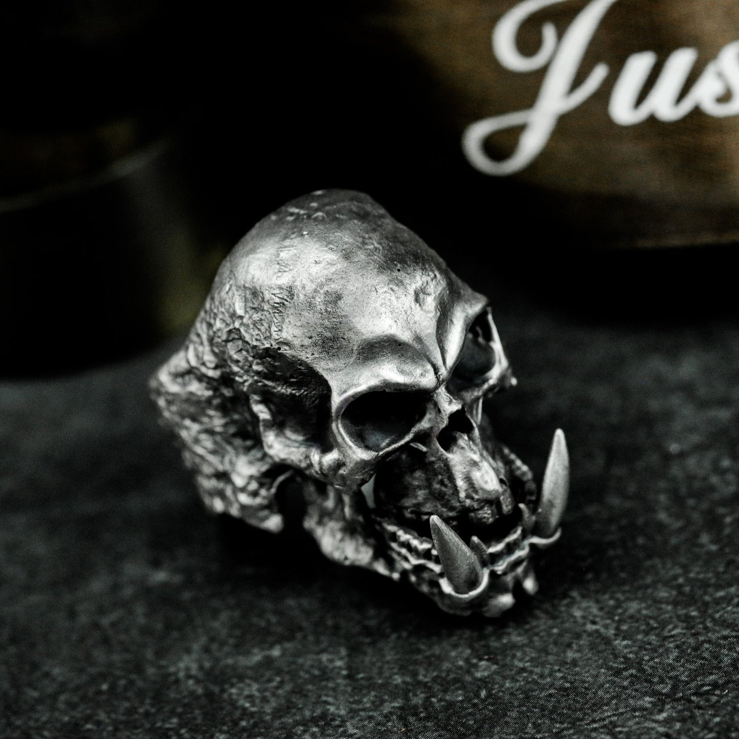 Fangs Skull Ring - 925 Silver Handmade