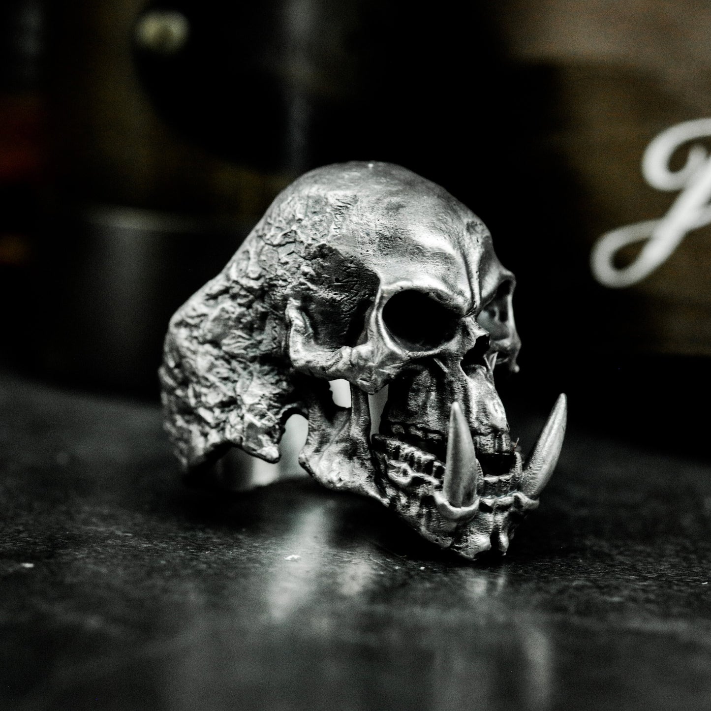 Fangs Skull Ring - 925 Silver Handmade