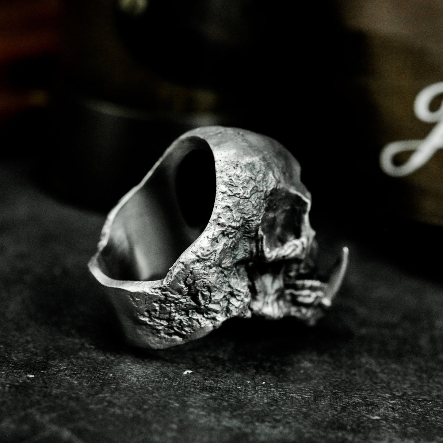 Fangs Skull Ring - 925 Silver Handmade