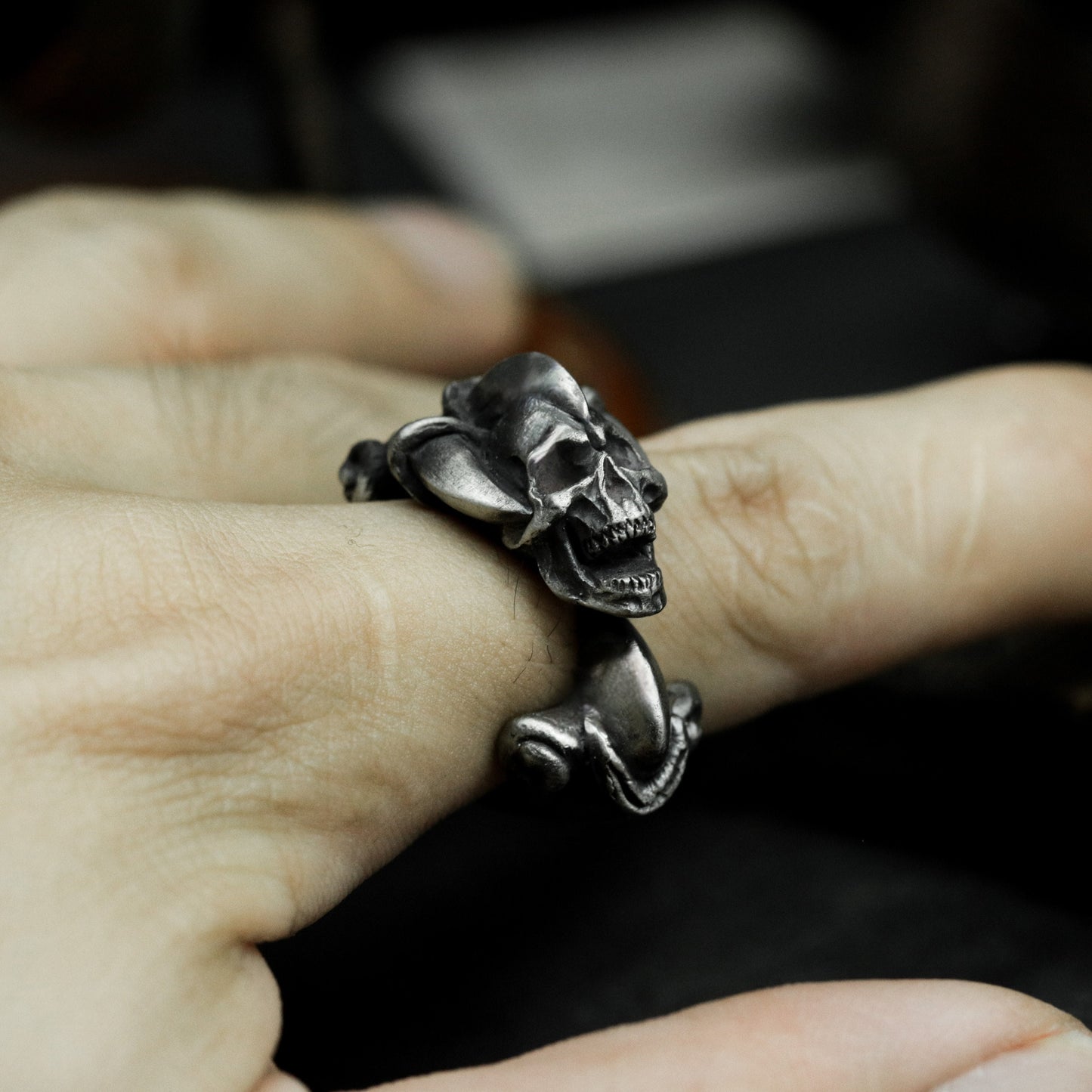 Eagle Claw Skull Ring ¨C 925 Sterling Silver Handmade