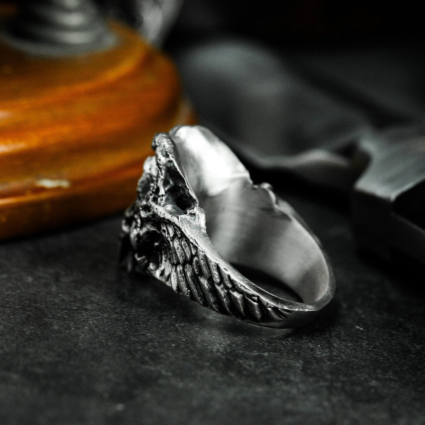 Eagle Skull Ring ¨C 925 Sterling Silver Handmade