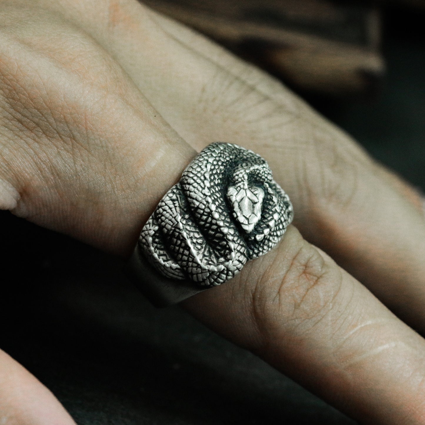 Coiled Snake Ring ¨C 925 Sterling Silver Handmade