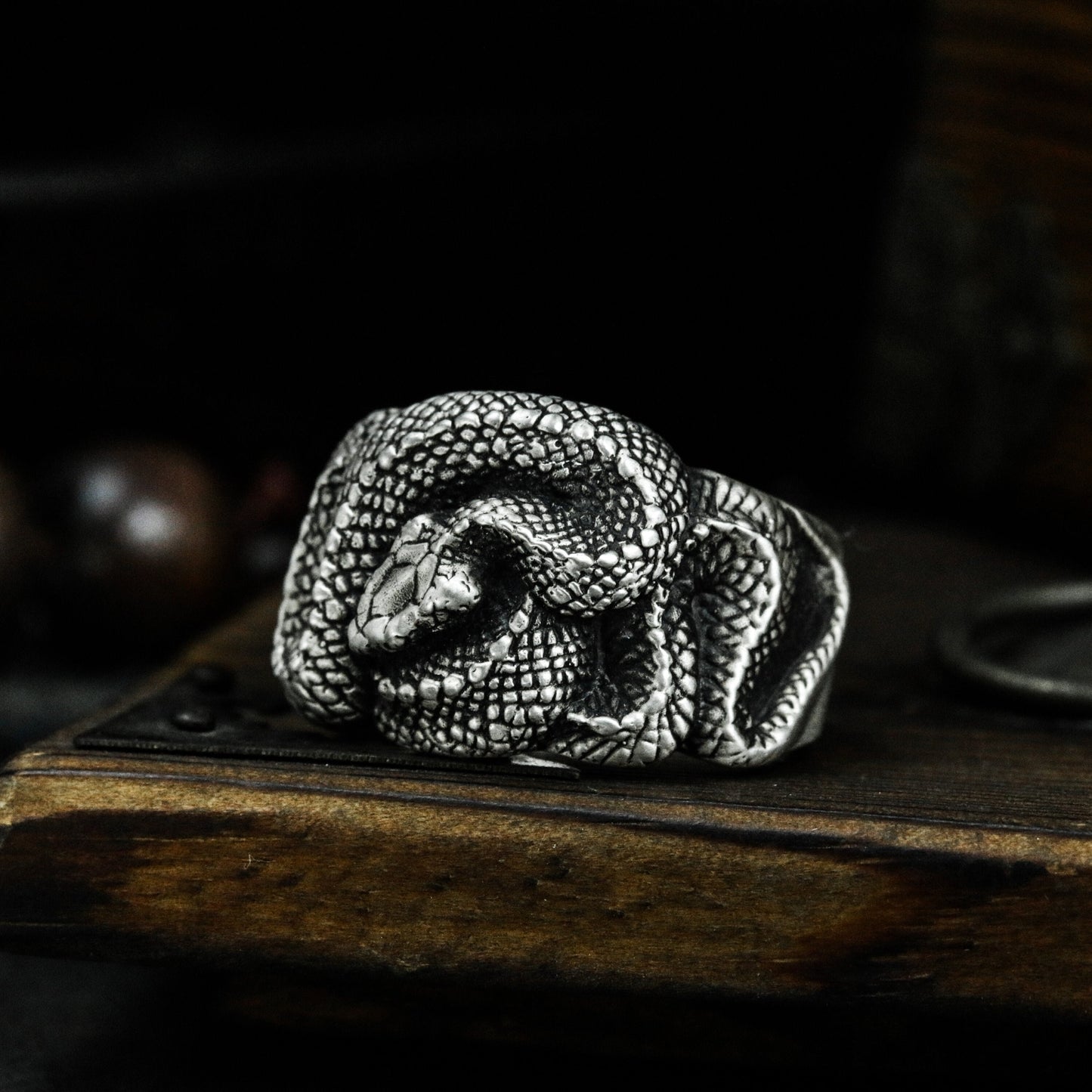 Coiled Snake Ring ¨C 925 Sterling Silver Handmade