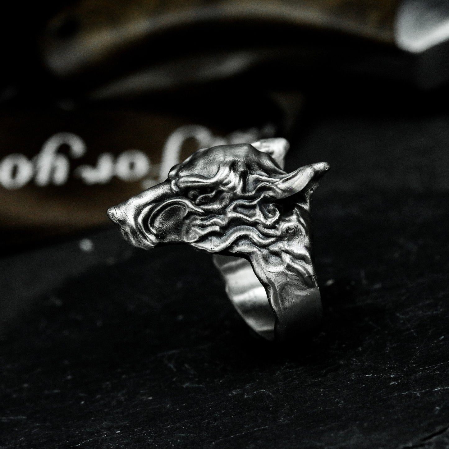 Wolf King Totem Ring - 925 Silver Handmade