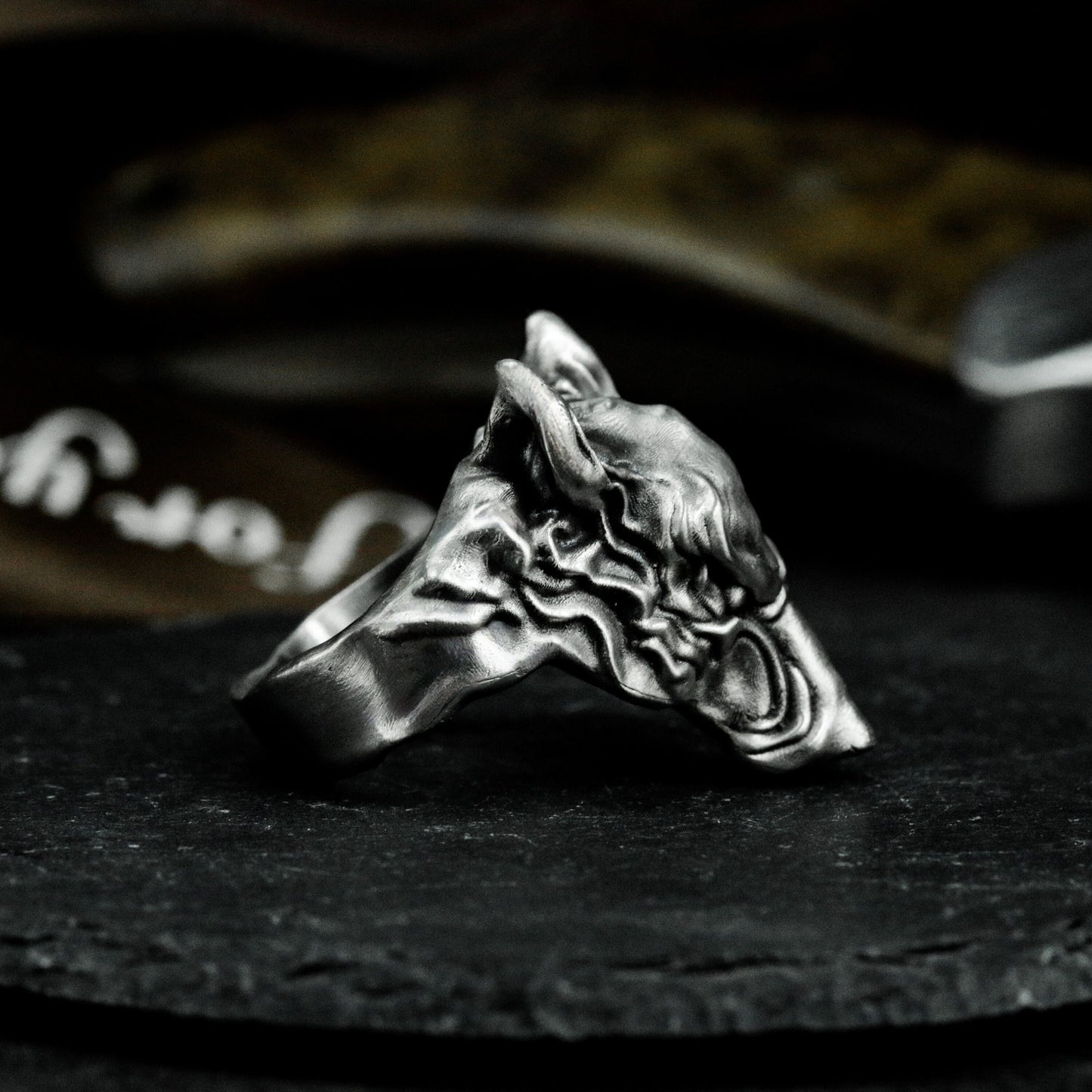 Wolf King Totem Ring - 925 Silver Handmade