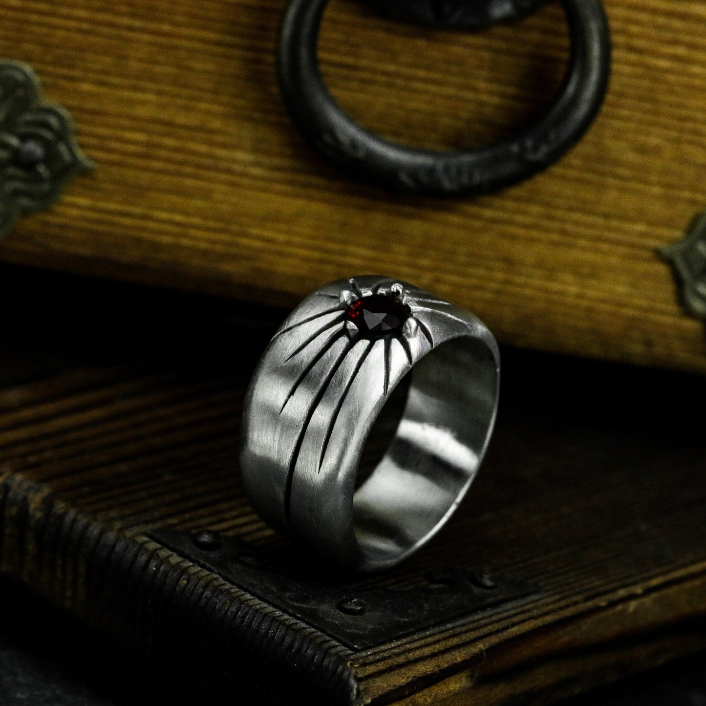 Sun Moon Star Couple Ring - 925 Silver Handmade