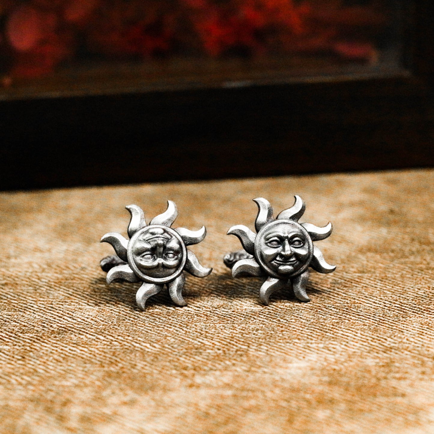 Sunshine Cufflinks - 925 Sterling Silver Handmade