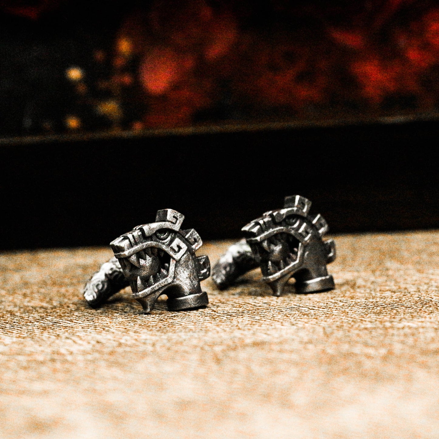 Maya Snake Cufflinks - Handmade 925 Silver