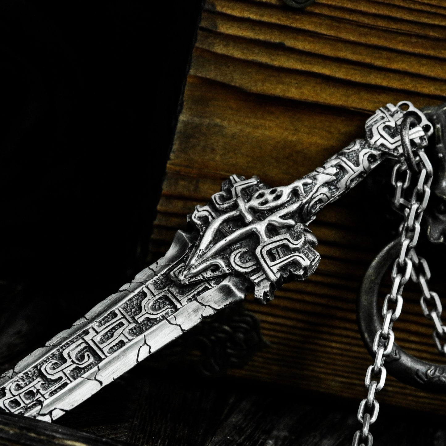 Runic Sword Pendant - 925 Silver Handmade Warrior Relic