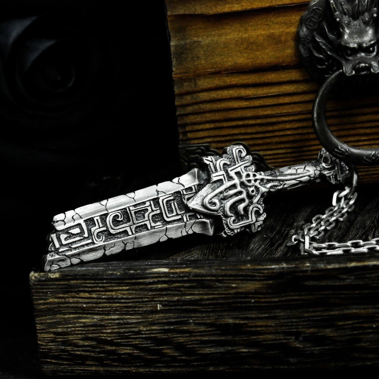 Runic Sword Pendant - 925 Silver Handmade Warrior Relic