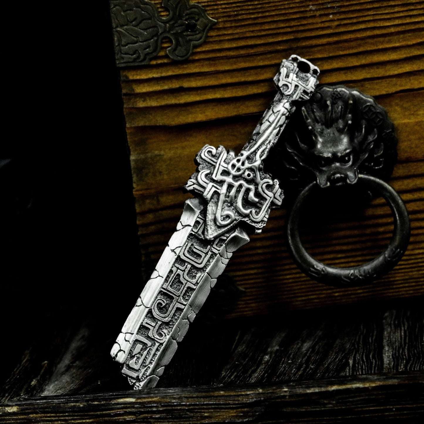 Runic Sword Pendant - 925 Silver Handmade Warrior Relic