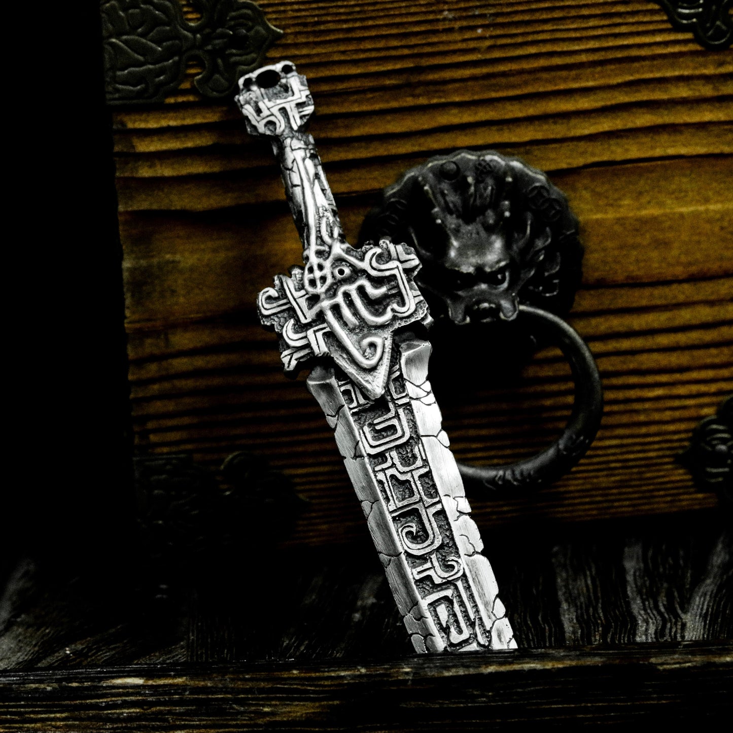 Runic Sword Pendant - 925 Silver Handmade Warrior Relic