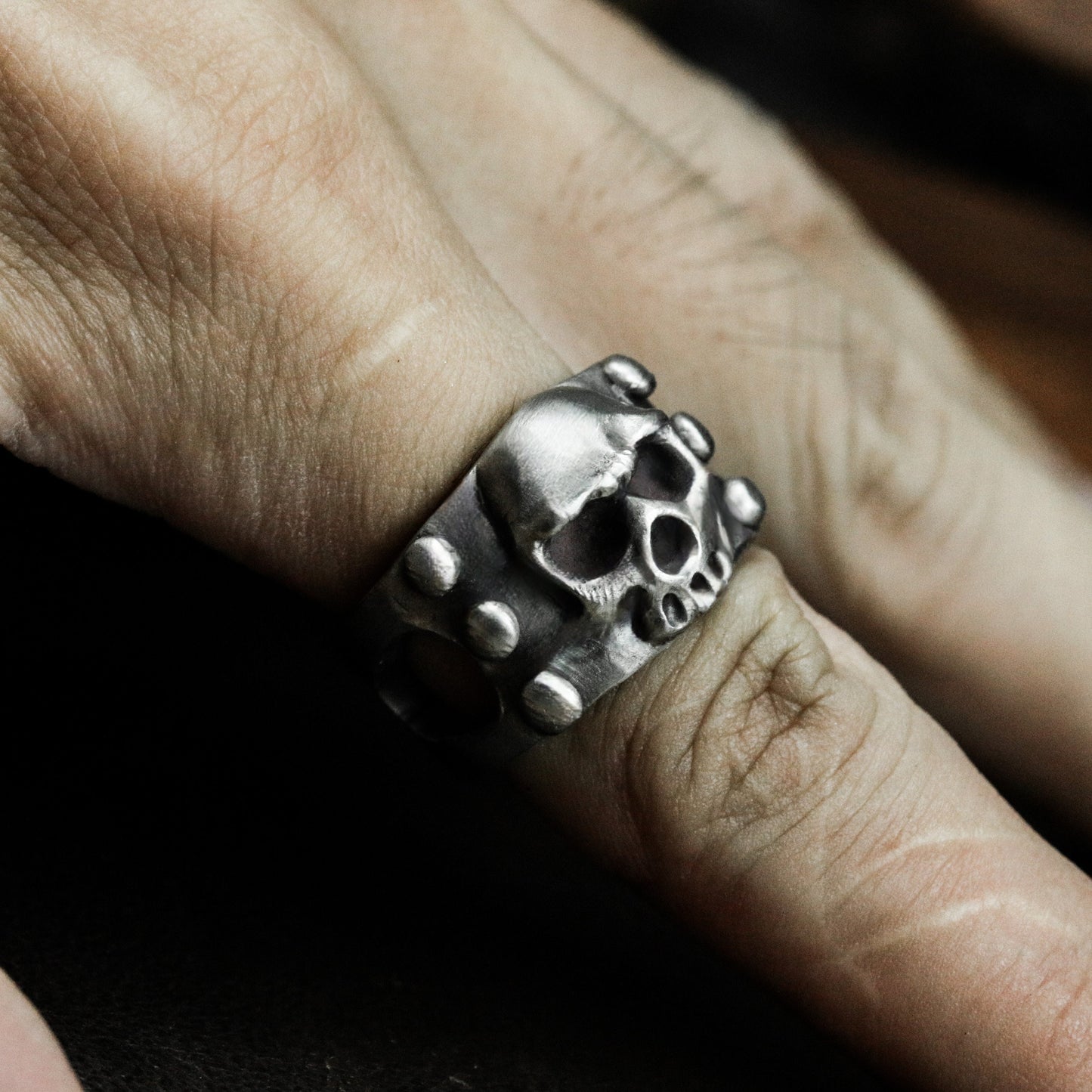 Pirate Skull Ring - 925 Silver Handmade