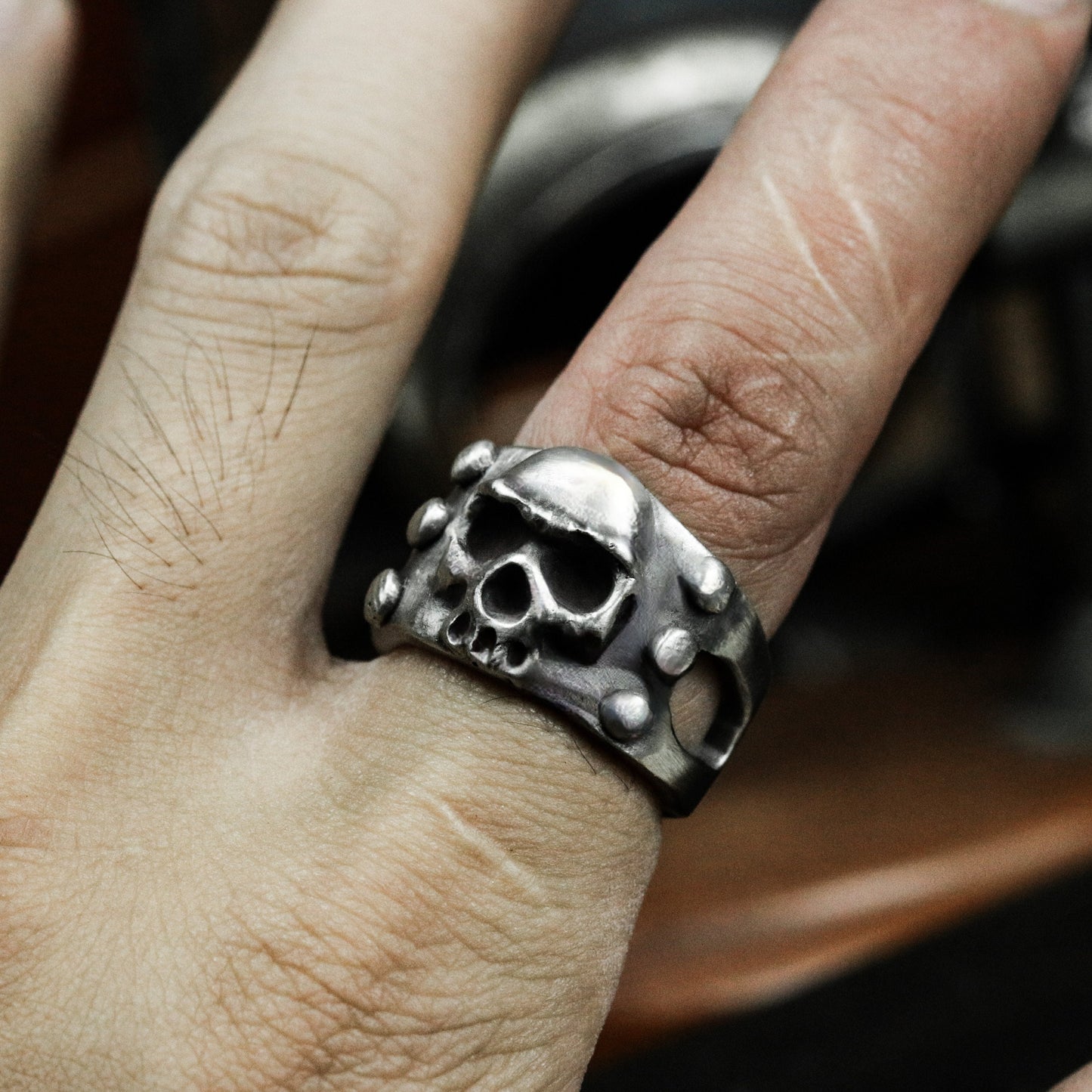 Pirate Skull Ring - 925 Silver Handmade