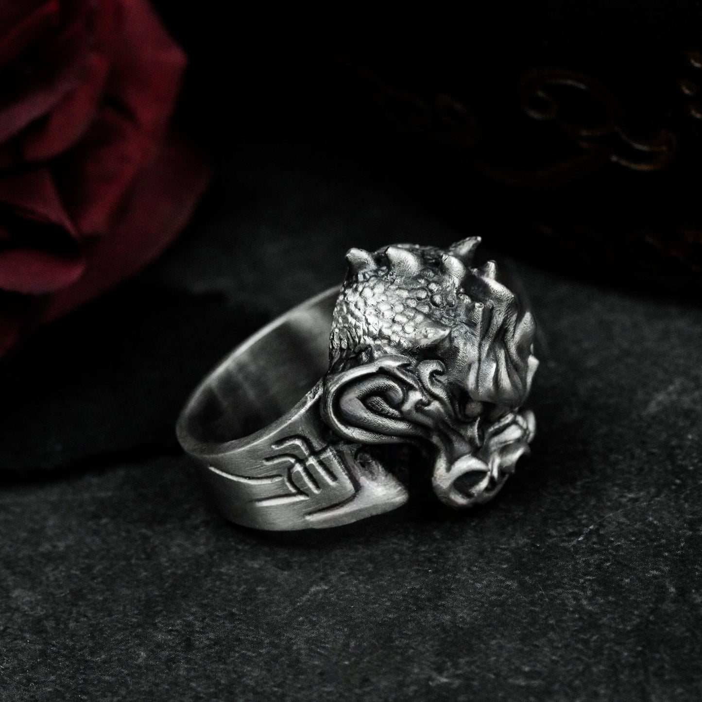 Kirin Beast Ring ¨C Handmade 925 Silver Chinese Guardian Unicorn Band
