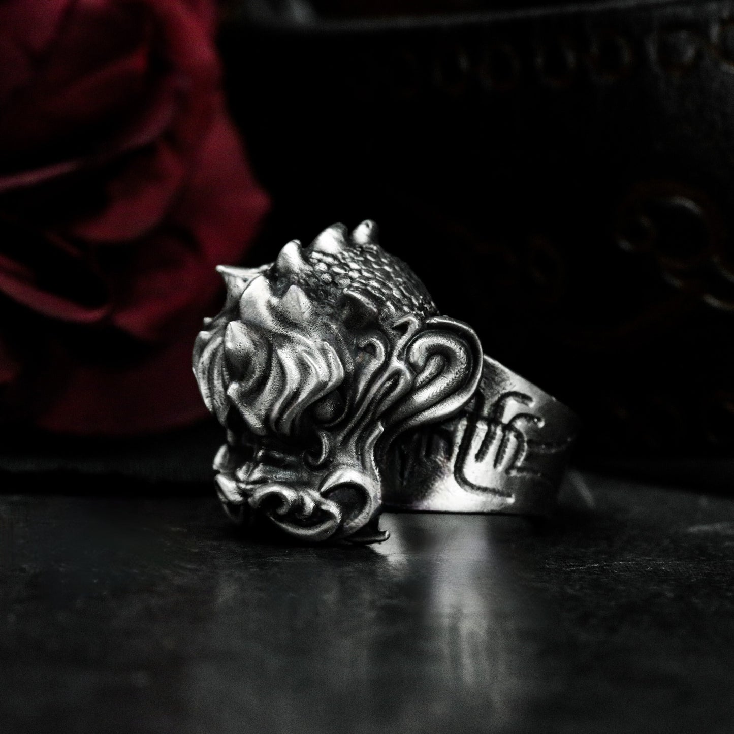Kirin Beast Ring ¨C Handmade 925 Silver Chinese Guardian Unicorn Band