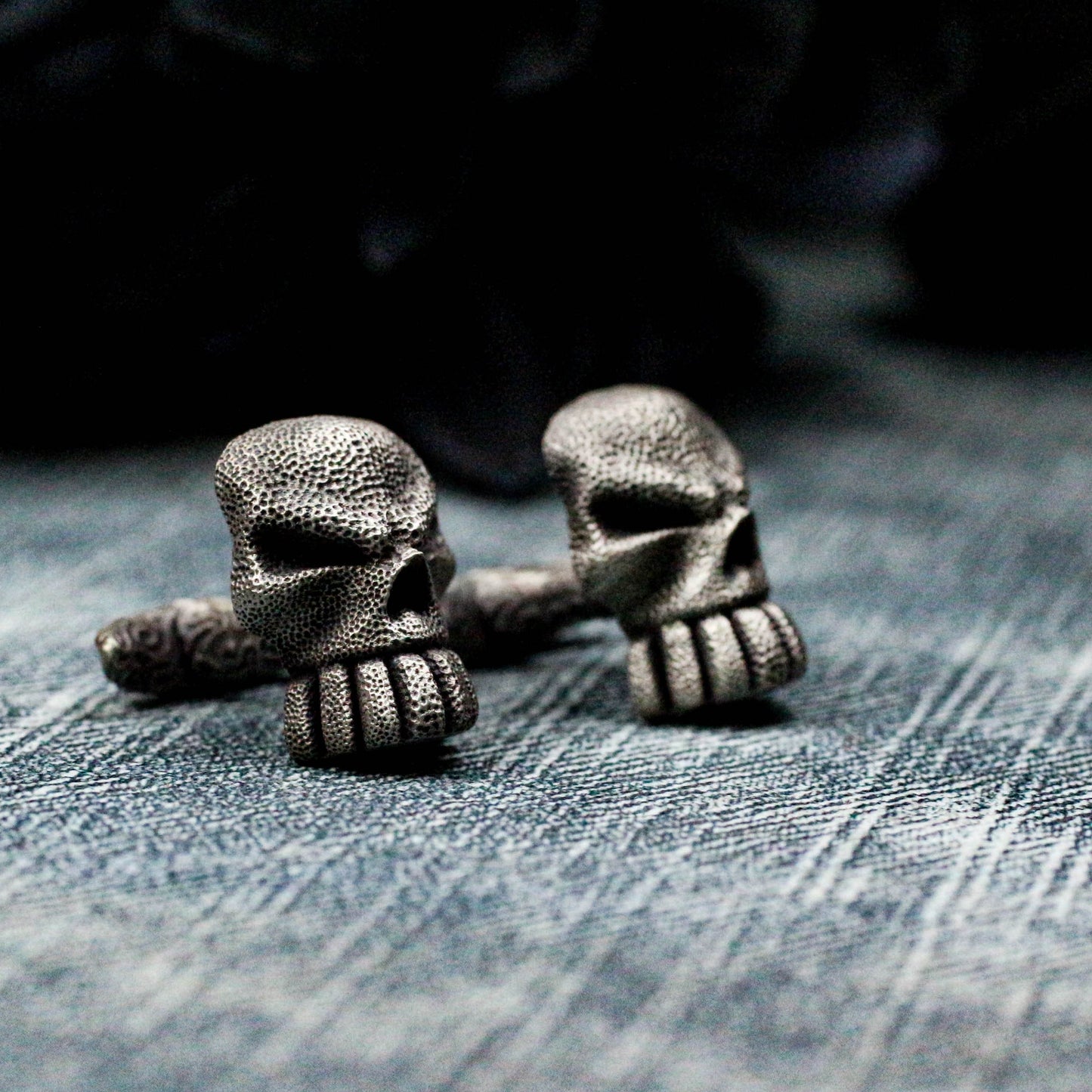 Giant Spirit Skull Cufflinks, Fierce Design - 925 Sterling Silver Handmade