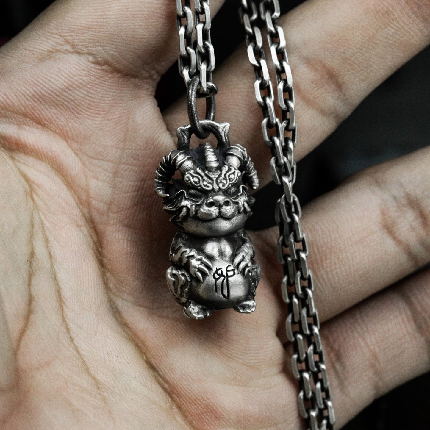 Jealousy Beast Pendant - Seven Deadly Sins Series - Handmade 925 Silver Mythical Monster Necklace