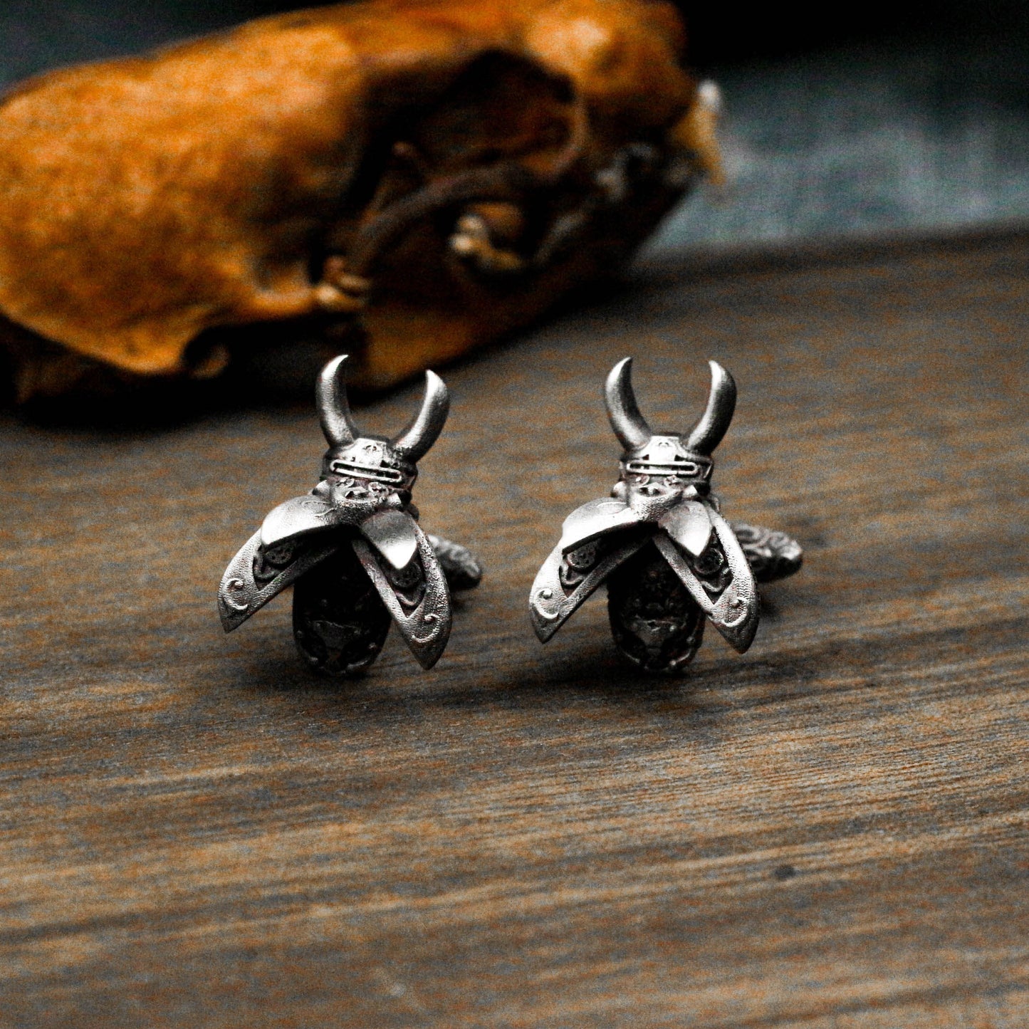 Mechanical Beetle Cufflinks - 925 Sterling Silver Handmade