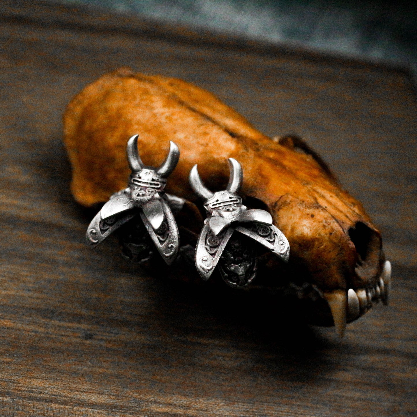 Mechanical Beetle Cufflinks - 925 Sterling Silver Handmade