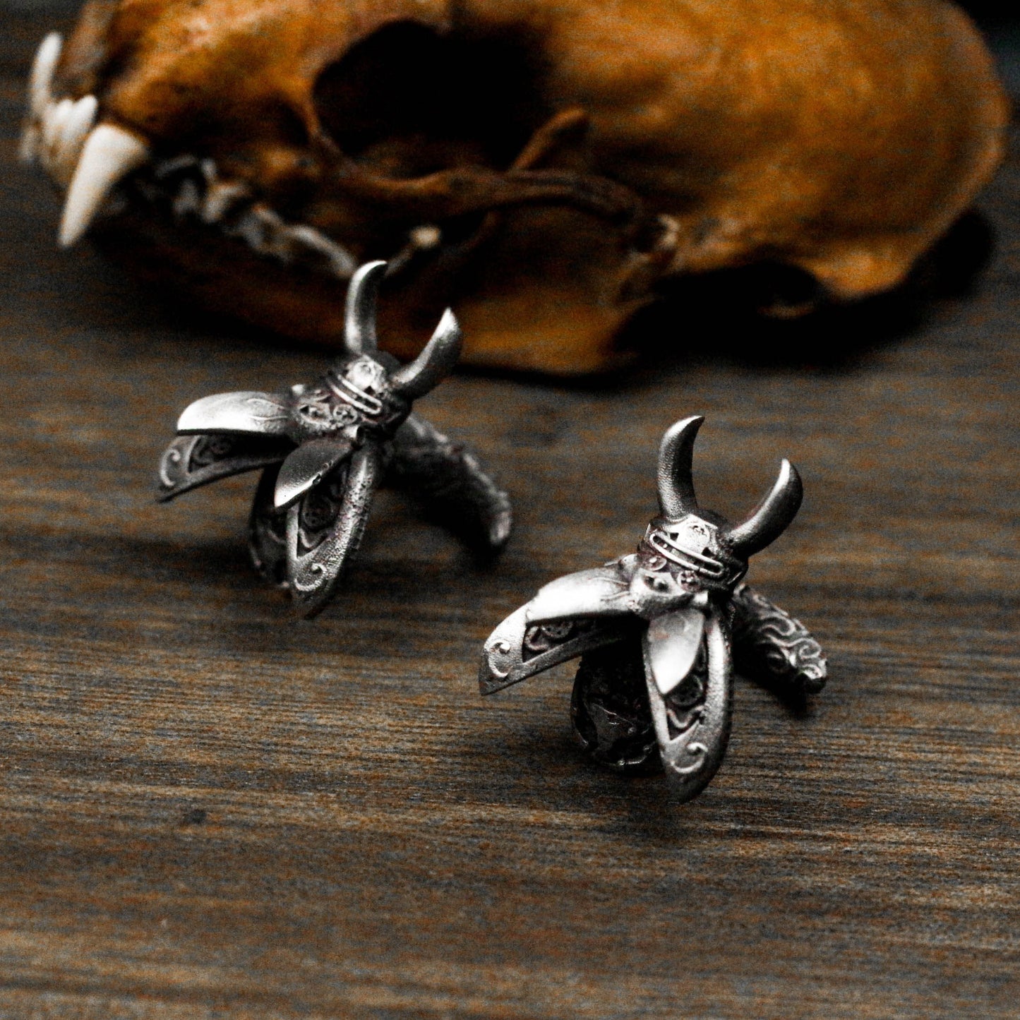 Mechanical Beetle Cufflinks - 925 Sterling Silver Handmade