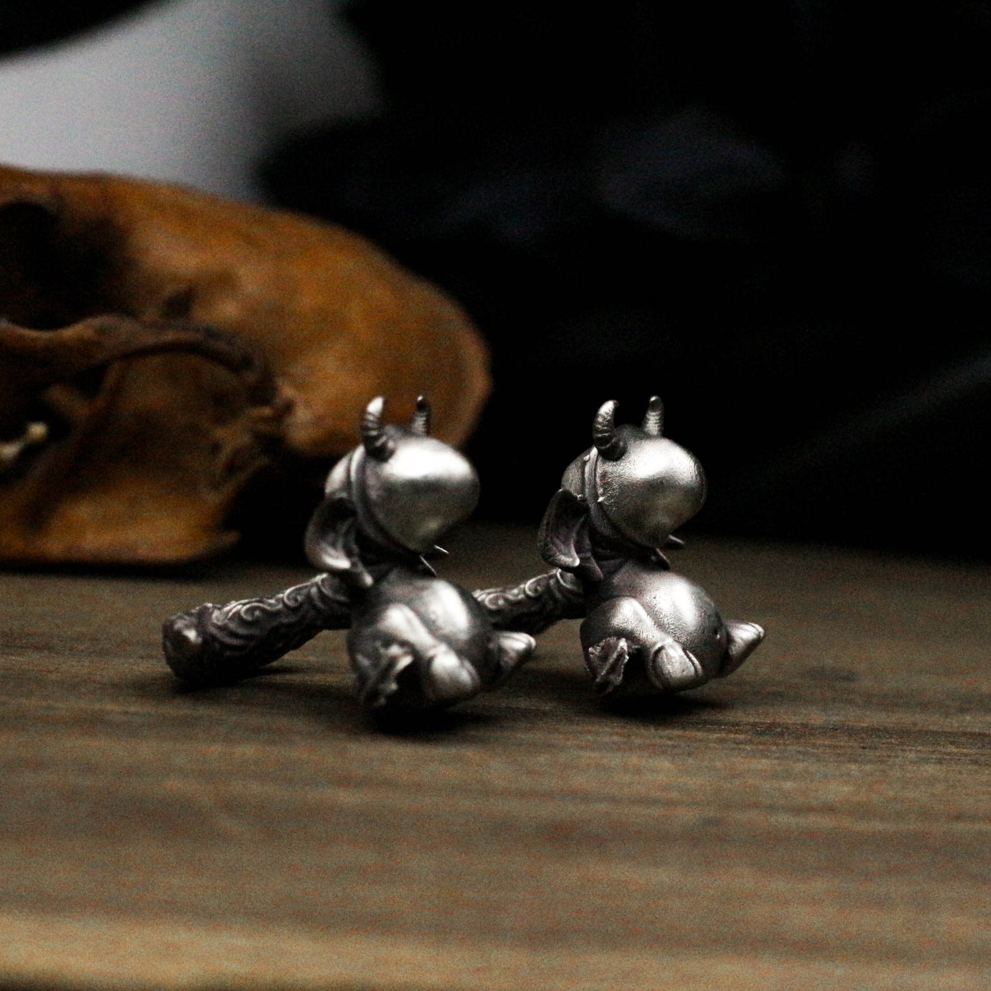 Penis Dickens Cufflinks, Erotic - 925 Sterling Silver Handmade